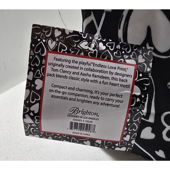 NWT Brighton Limited Edition ENDLESS LOVE Backpack Hearts Retail $150 Designer - Picture 7 of 9